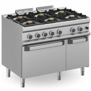 Cocina a gas 6 fuegos 6x7 Kw con Horno a Gas MFB711AFGXL MAGISTRA PLUS 700 - Imagen 1